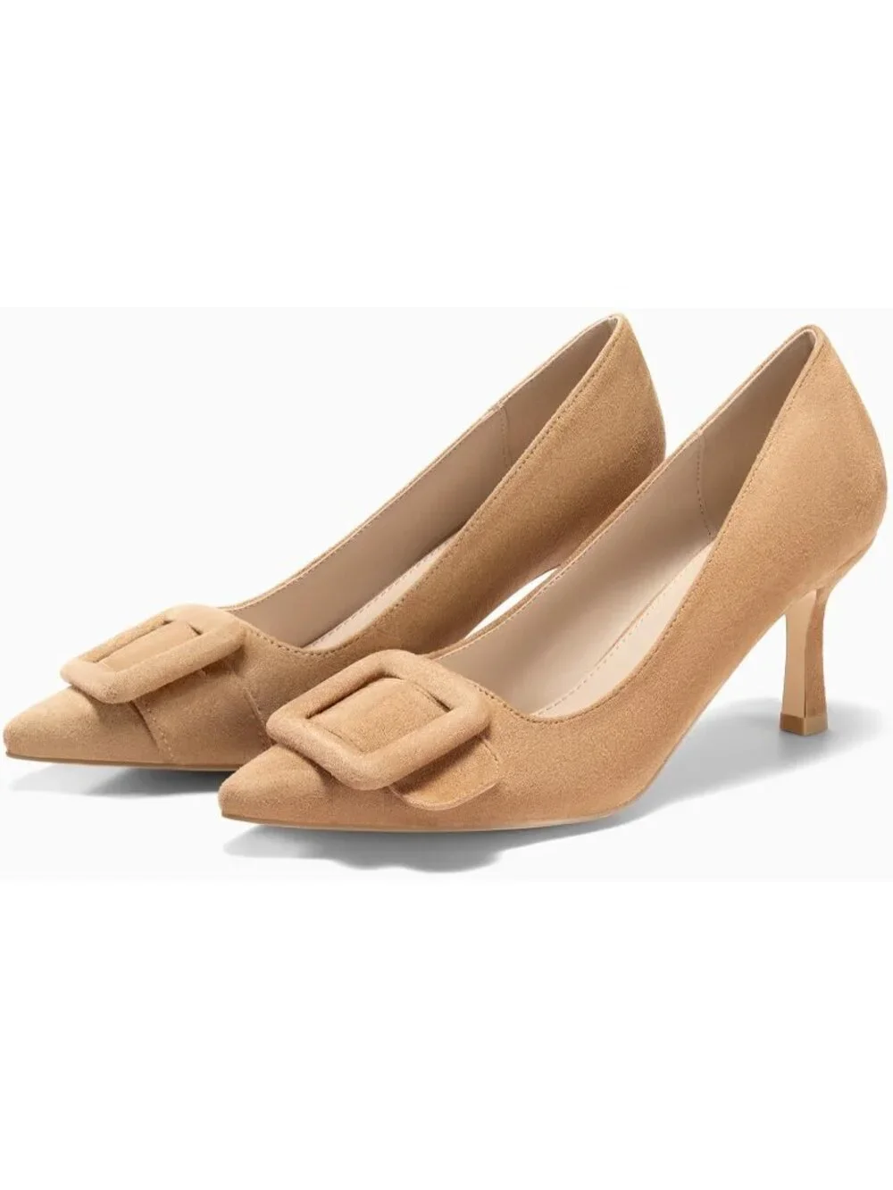 Women's Light Khaki Pointed Toe Pumps Stiletto High Heels Wedding Party Shoes